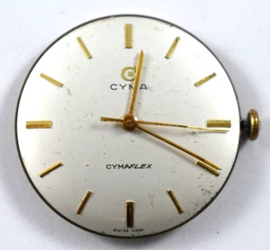 Vintage Cyma Cymaflex Manual Wind 17J r.459 Wrist Watch Movement lot.fm - Picture 1 of 3