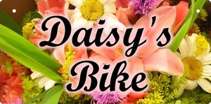 Personalized Custom Floral Flowers Miniature Bicycle Plate 6x3 for Bike ATV NEW - Picture 1 of 1
