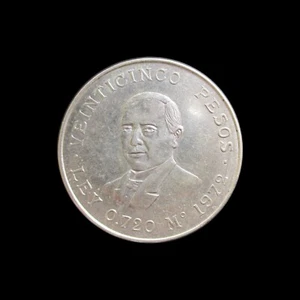 MEXICO 25 PESOS 1972 BENETO SUAREZ SILVER KM 480 #5801# - Picture 1 of 2