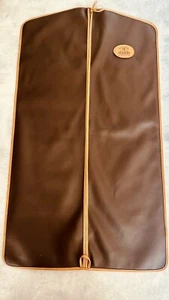 Vintage LE Aramis Faux Leather Classic Travel Garment Bag Brown New Unisex - Picture 1 of 7
