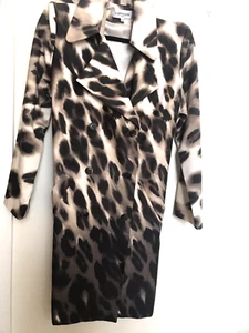 CAPPOTTO ANTIPIOGGIA COTONE PARIS STAMPA CON ANIMALI MISURA UK 12 US8 - Foto 1 di 9