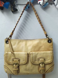 Coach Poppy Whipstitch Tan Vachetta Leather Zipper Crossbody Bag - Picture 1 of 22