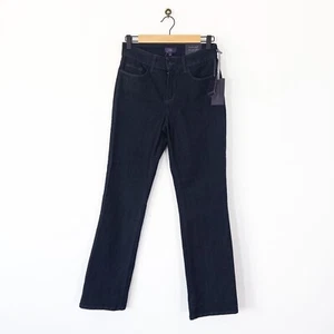 NYDJ Embellished Bootcut Jeans Size 8 US 4 NEW Dark Indigo Wash NEW - Picture 1 of 16