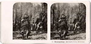 Allemagne.Deutschland.Riesengebirge.Adersbacher Felsen.Photo.Stereoview.Stereo.2 - Picture 1 of 1