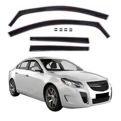 Wind Deflectors GP Rain Deflectors For Vauxhall Insignia 2009-2016 4pc Set Black - Image 1 of 4