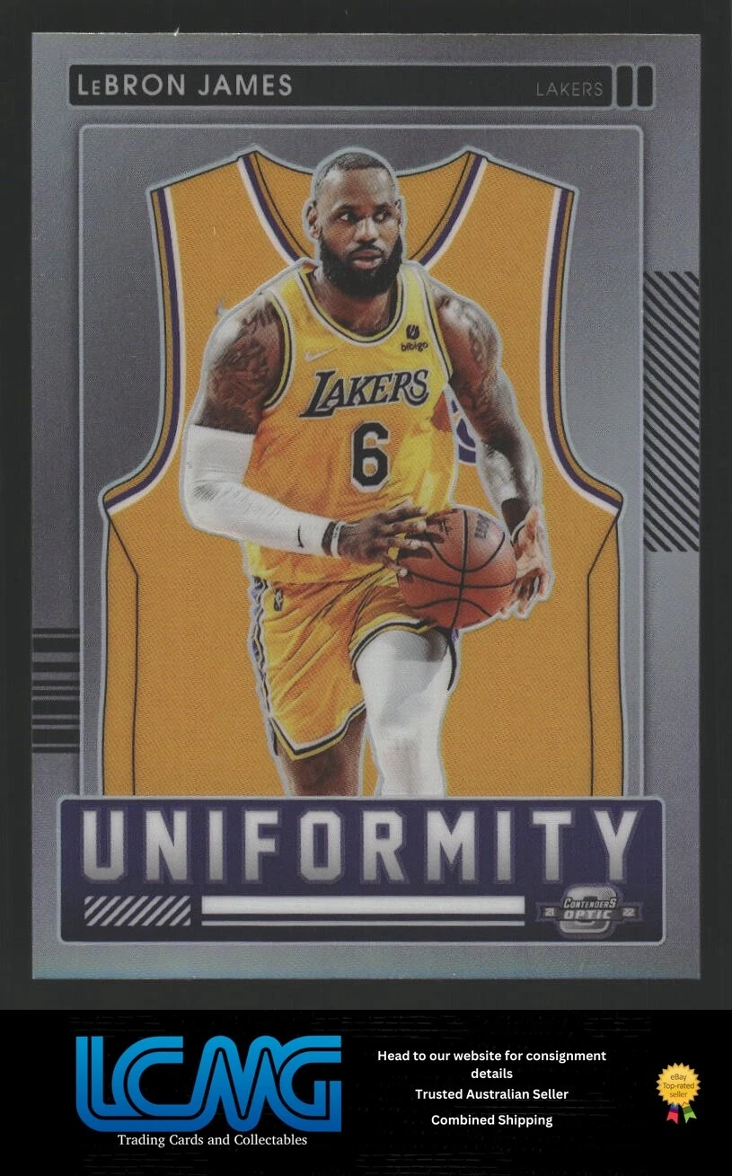 2021-22 Panini Contenders Optic #8 LeBron James Uniformity Silver Prizm
