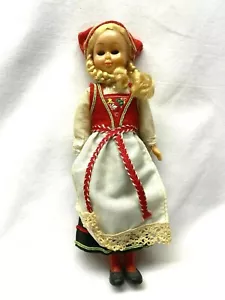 Vintage Polish Girl Doll w Blond Hair & Blue Sleeping Eyes in Native Costume - Picture 1 of 5