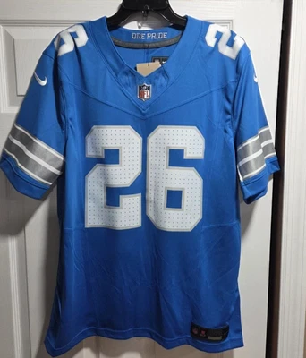 Nueva camiseta Nike Jahmyr Gibbs #26 Detroit Lions azul NFL vapor limitada talla M $175 Foto 1 de 4