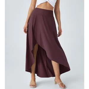 Halara Breezeful High WaistHigh/low Ruffle Quick Dry Maxi Skirt XL NWT - Picture 1 of 5