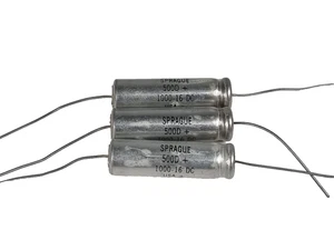 3x Sprague 500D 1000μF 16V Elektrolytkondensatoren Axial USA Vintage 1986 - Bild 1 von 6