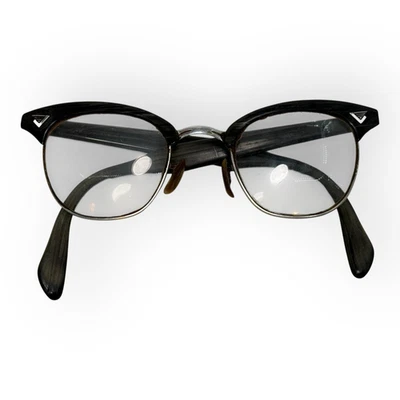 Óculos Browline vintage American Optical 12K GF 41/2-8 aro de chifre para restauração AO - Imagem 1 de 4