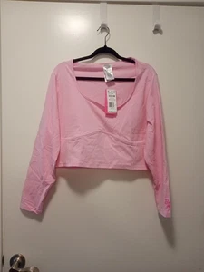New With Tags Reebok Collaboration Barbie Crop Top Pink 3X/(22-24W) - Picture 1 of 7