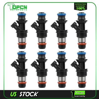 8Pcs Fuel Injectors For 2002-2005 Chevrolet Escalade Silverado 1500 5.3L 6.0L - Image 1 of 4