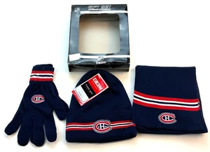 CCM Hockey Montreal Canadiens Gift Set Hat Gloves Scarf NHL Beanie New - Picture 1 of 15