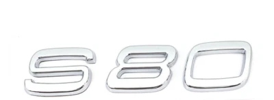 Etiqueta engomada con emblema de maletero trasero plateado brillante para VOLVO S80 Foto 1 de 2