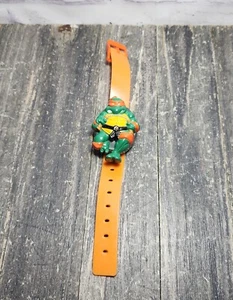 1988 TMNT Michaelangelo Flip Top Digital Watch BROKEN - Picture 1 of 6