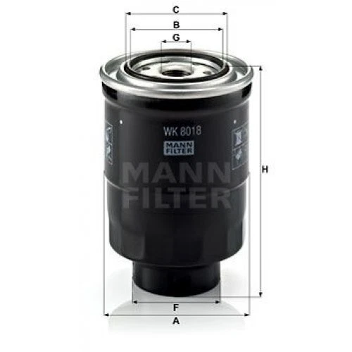 Kraftstofffilter MANN-FILTER WK8018X für Ford Ranger Mazda - Imagem 1 de 1