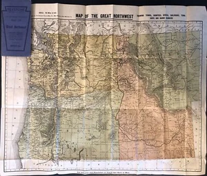 Mapa de bolsillo Keystone marca comercial actualizada mapa indexado del Gran Noroeste mostrando - Imagen 1 de 3