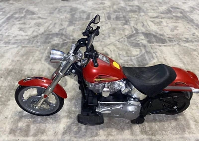 Harley Davidson 12" New Bright Fat Motorcycle Collectible Figure Drives  - Image 1 of 4