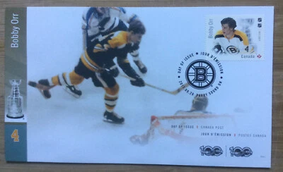 Canada Post 2017 First Day Cover Stamp -  NHL Hockey Legends- Bobby Orr Foto 1 de 2