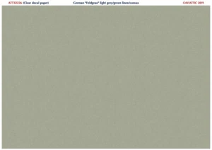 Aviattic Decals 1/32 GERMAN FELDGRAU LIGHT GRAY/GREEN LINEN/CANVAS Clear Paper - Picture 1 of 1