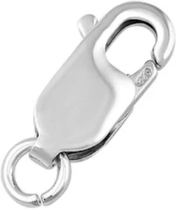 1 pieza Broche de garra de langosta 925 de plata esterlina hecho en Italia al por mayor todos los tamaños - Imagen 1 de 2