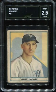 1941 Play Ball R336 #25 Gene Moore Boston Braves - GMA 2,5 Bueno+ - Imagen 1 de 2