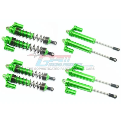 GPM Aluminum Front+Rear L-Shape Piggy Back Damper Green : Unlimited Desert Racer - Image 1 of 4