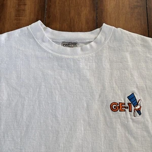 Vintage 1996 Lockheed Martin T-Shirt Size XL White GE-1 Satellite Space - Picture 1 of 9