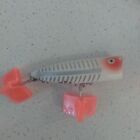 Vintage Heddon Chugger Spook Rare Color red silver Stripe Fishing Lure beautiful