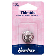 Hemline Large Metal Thimble Size 18
