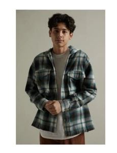 LEVI’s Oversized Plaid Sutter Warm Overshirt Shacket Blau Hoodie Gr. XL - Bild 1 von 17