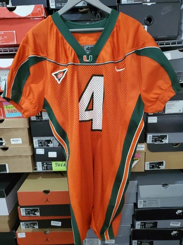 VTG Miami Hurricanes Football Jersey #4 Najeh Davenport size 48 game worn Cover
