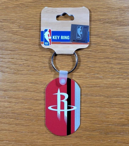Houston Rockets Keychain Metal Red NBA Basketball Team Logo Key Ring Wincraft Cover