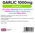 Garlic Capsules x200 - 1000mg, ODOURLESS High Strength Anti Oxidant