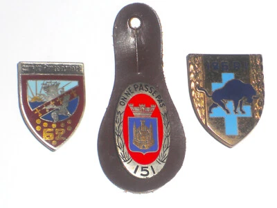 Insignes infanterie 62ème RI 151ème RI 126ème RI 1970 - 1980 - Photo 1/2