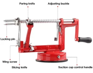 3 in 1 Apple Pear Peeler Slicer Manual Potato Cutter Fruit Dicer Kitchen - Picture 1 of 14