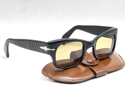 Vintage Persol Ratti 6200 Hassan Edition 80s Silver Arrow Italy 51mm & Case - Image 1 of 4