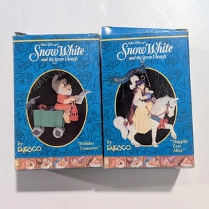 Vtg Disney Snow White Ornaments Enesco Holiday Treasures Happily Ever After - Picture 1 of 7
