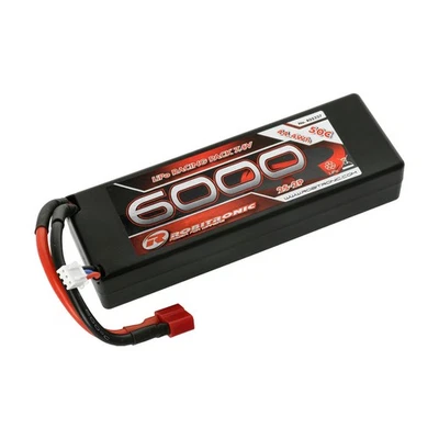 LIPO 6000mAh 50C 2S-2P Racing Pack Hardcase T-Plug DEAN und Balanceranschluss - Bild 1 von 2