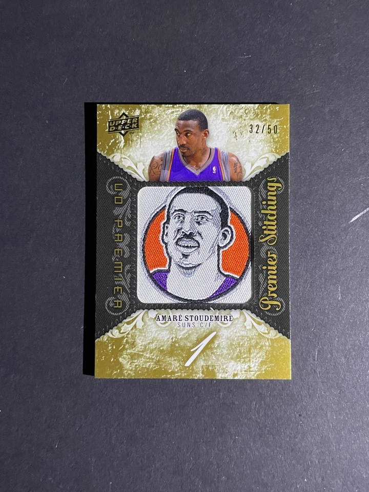2008-09 UD Premier Stitchings Amare Stoudemire #/50 Patch Card #PS-AS - Image 1 of 2