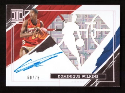 2021-22 Panini Impeccable Dominique Wilkins 75th Anniversary Diamond Auto 60/75 - Image 1 of 2