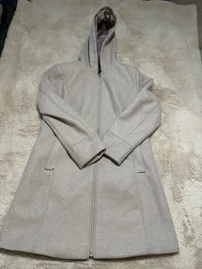Chaqueta con Capucha Vince Camuto Mujer’s Grande Imitación Lana Cremallera Completa Largo Medio Tostado - Imagen 1 de 8