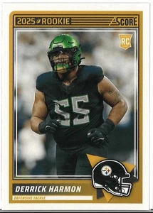 2025 Score Football Rookie, #81  Derrick Harmon - Pittsburgh Steelers - Picture 1 of 2