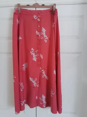Cotton Traders Coral Flared Skirt Size 14 - Image 1 of 4