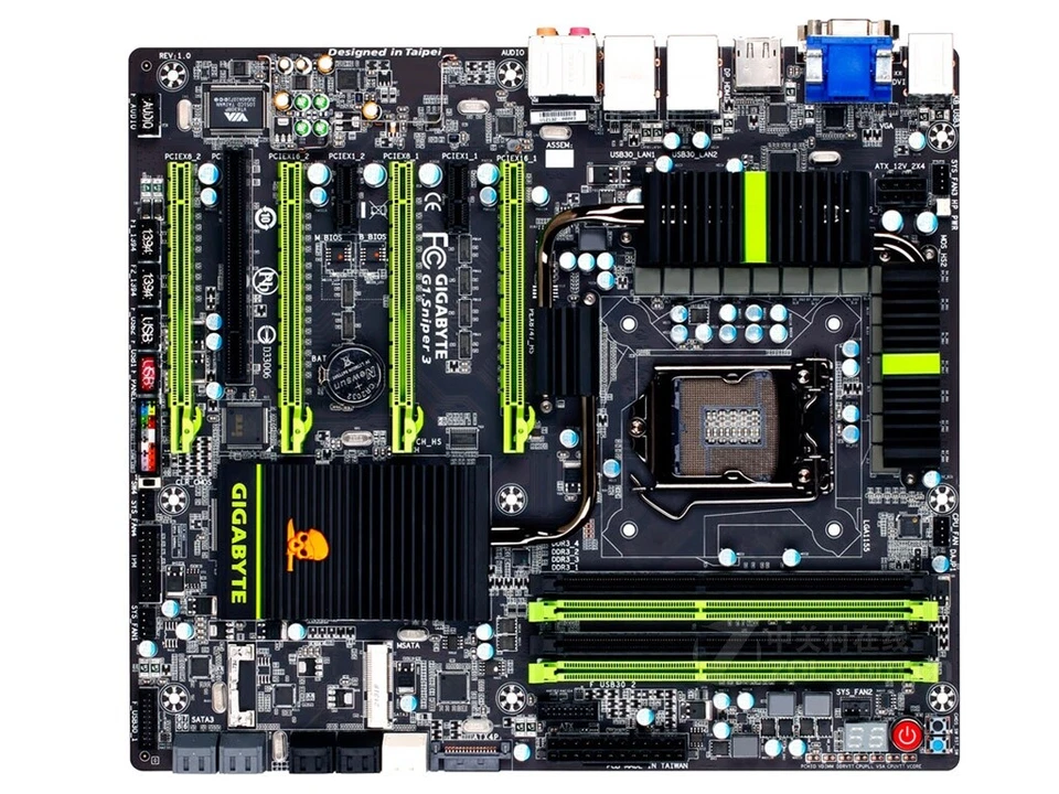 GIGABYTE G1.Sniper 3 Motherboard Intel Z77 DDR3 LGA 1155 E-ATX w/ IO Shield - Image 1 of 1