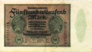1923 Alemania República de Weimar billete de 500.000 marcos - Imagen 1 de 2