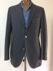 GIACCA 3 BOTTONI BOGLIOLI COAT TAGLIA 54 COLORE BLU / TORTORA IN COTONE - NUOVA - Foto 1 di 4