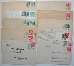 Französische Zone Baden 10 Belege Konvolut Lot Sammlung EF / MiF / MeF - Bild 1 von 4