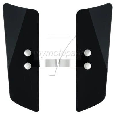 Black Lower Fork Wind Deflectors&Mounting Clamps kit for Honda Yamaha Kawasaki - Изображение 1 из 4